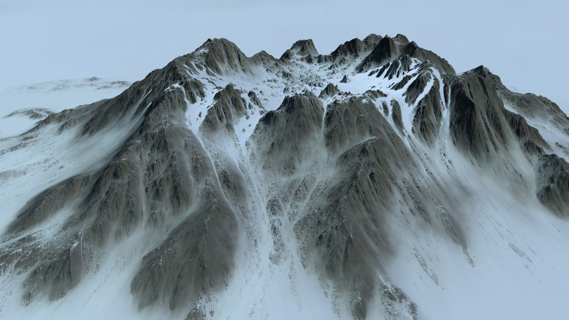 snow volcano 2 Low-poly 3D model_16