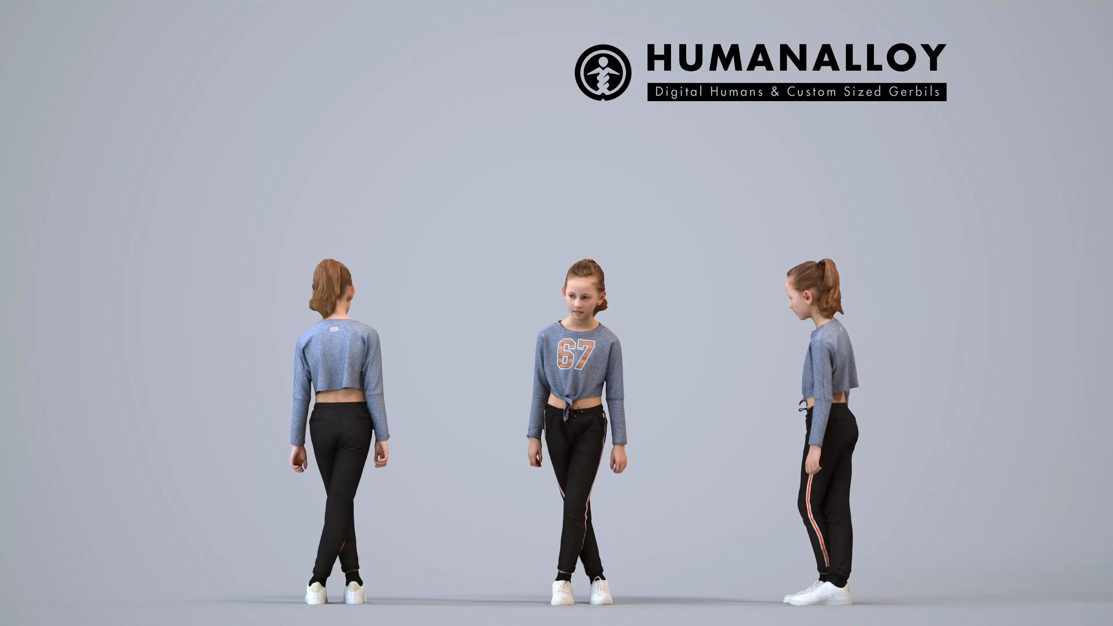 00159Isebella003 - Young Caucasian girl relaxing in sportswear 3D model