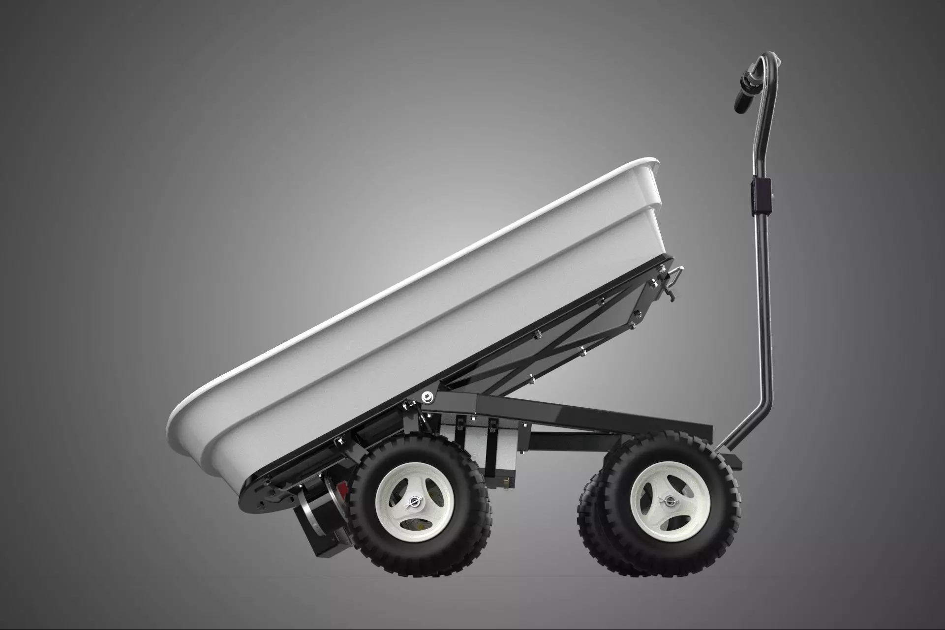 TIPPING ELECTRIC POLY DECK BED BUCKET GARDEN UTILITY CART WAGON 3D model