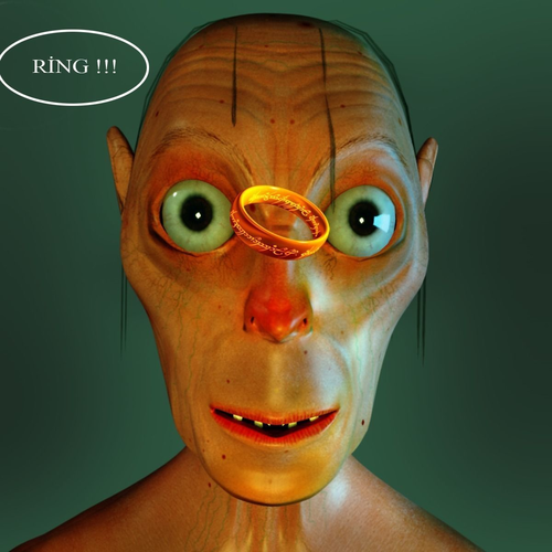 gollum alien Low-poly 3D model