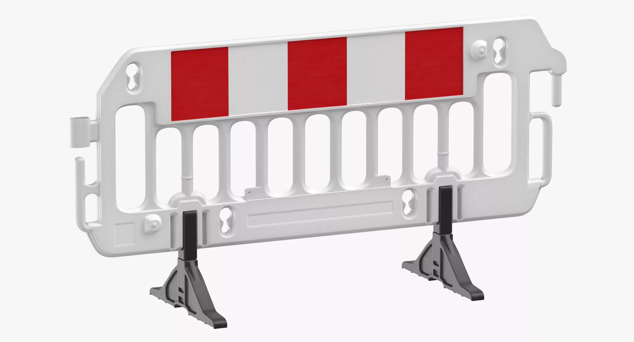 Construction Barrier 01 White 3D model