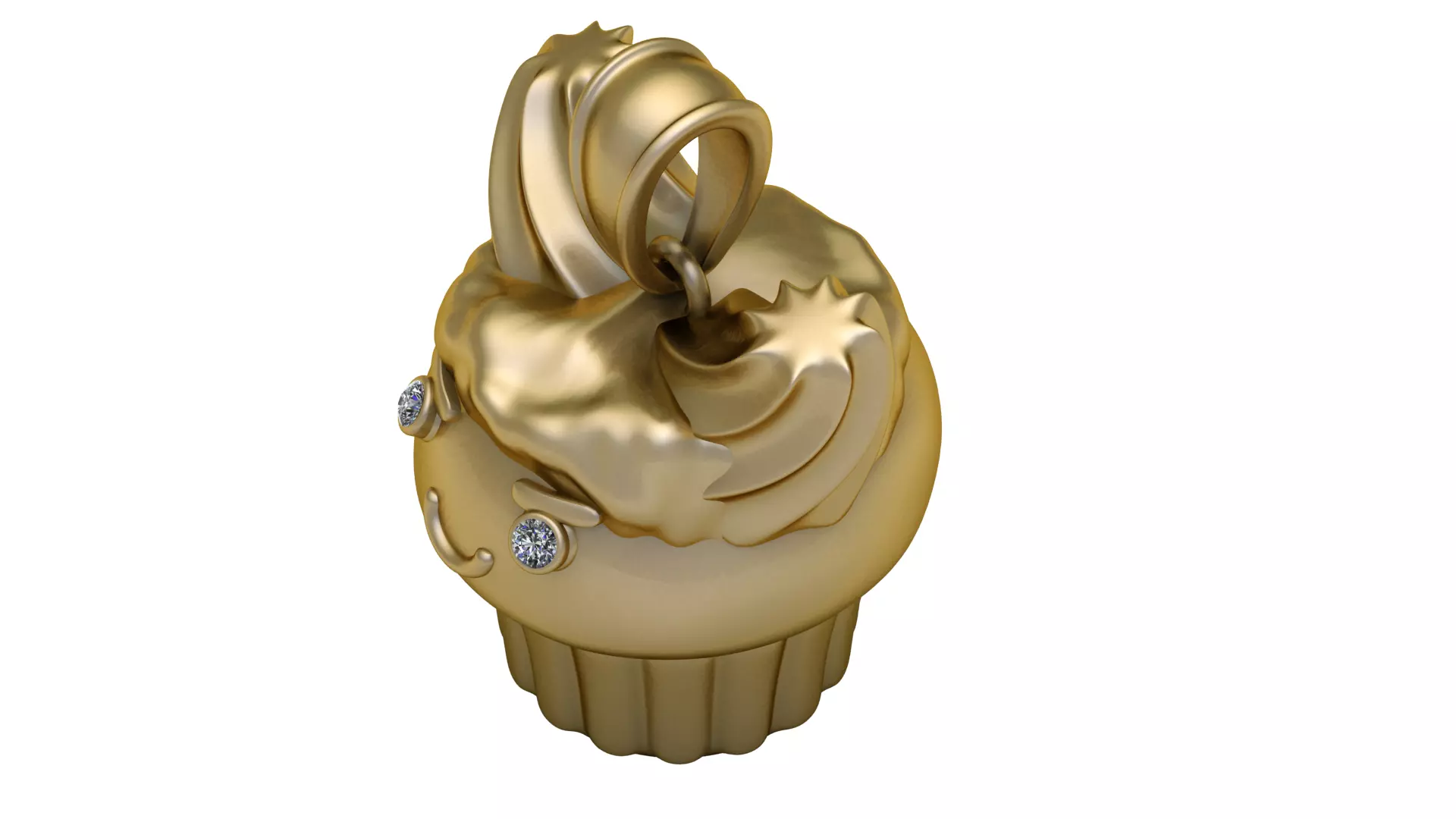 Cut Stone Texture 14K Gold Statement Band 3D print model