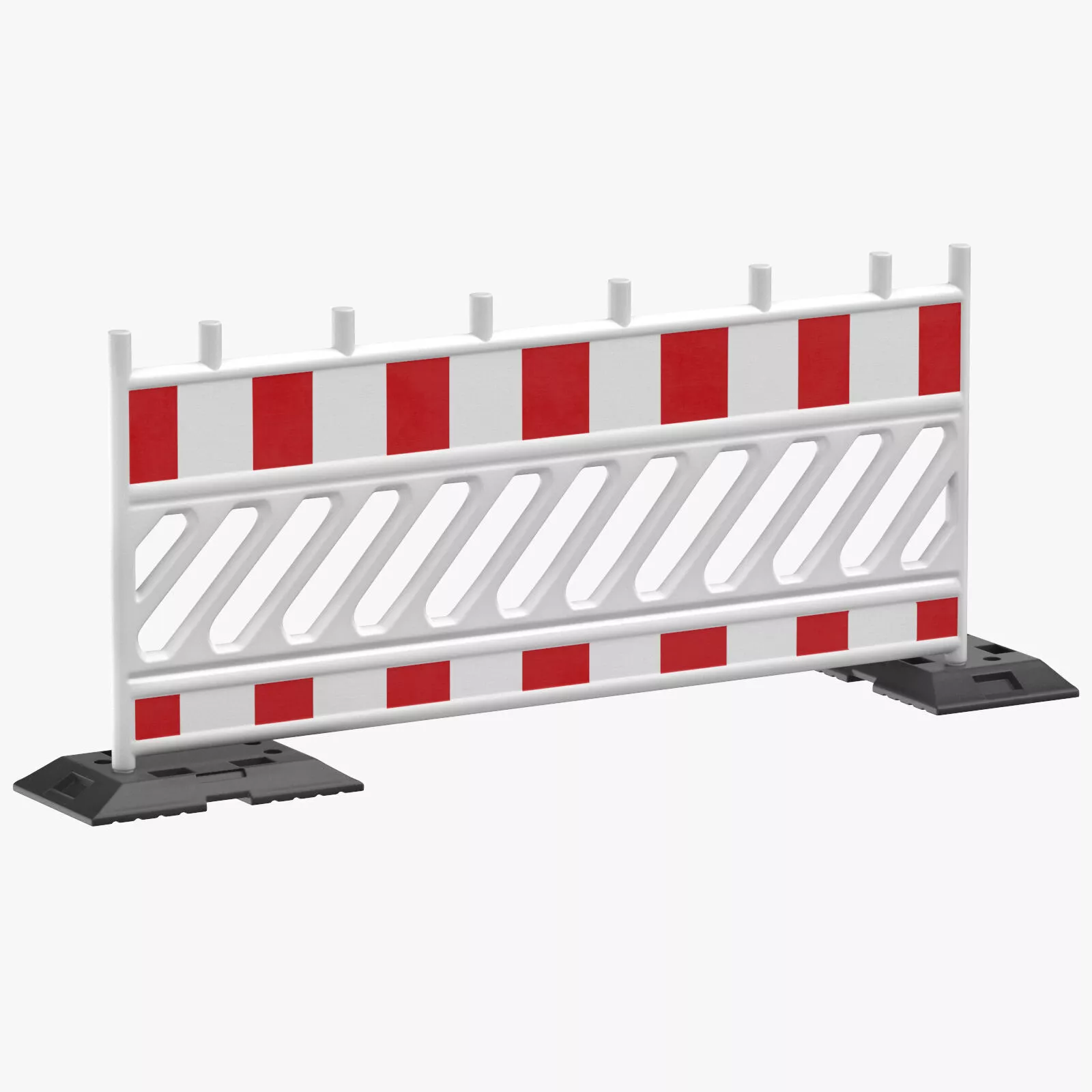 Construction Barrier 02 White 3D model
