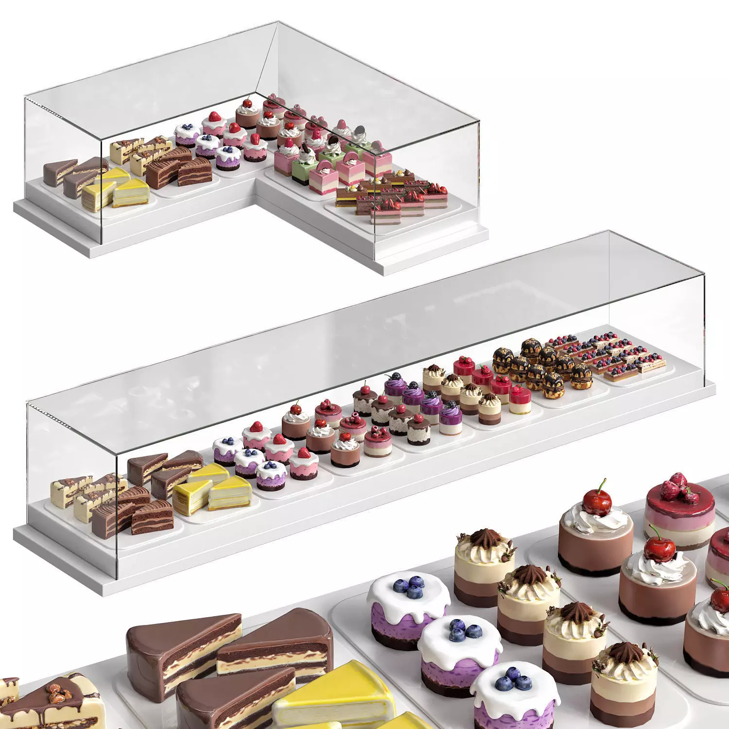 Dessert display case 3 3D model