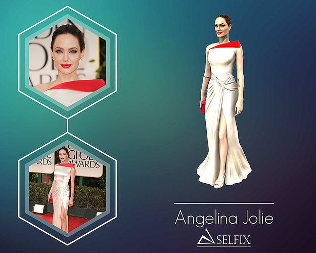 Angelina Jolie 3D Model ready for 3d print 3D print model