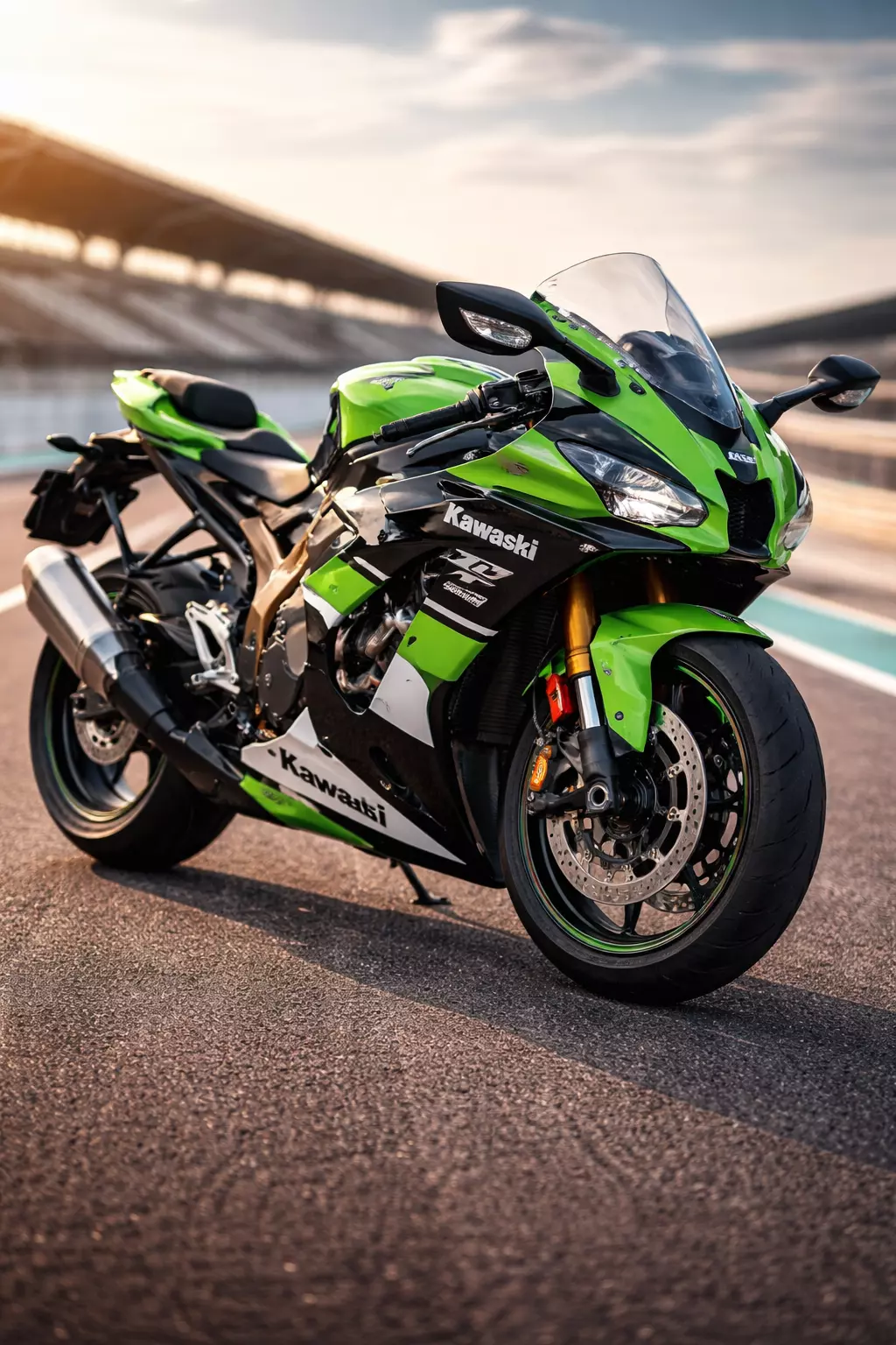 Kawasaki Ninja ZX 10R Low Poly Super Sport Bike Low-poly 3D model