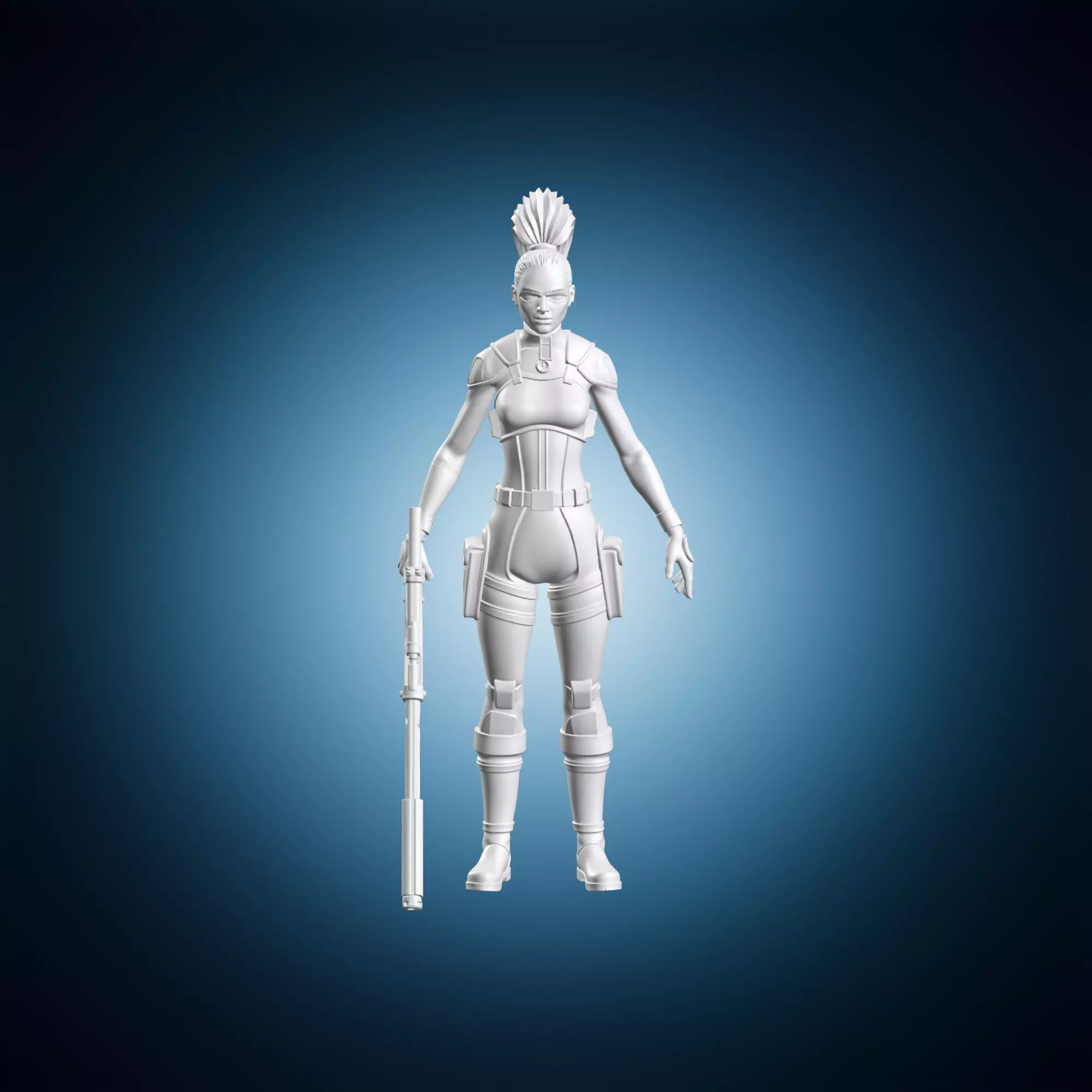 Naomi Mizushim Call of Duty Statue 3D print model