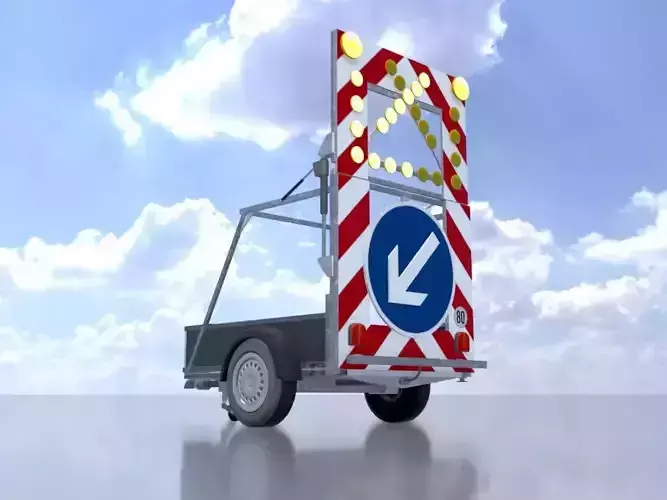 Traffic sign 616-30 Mobile barrier sign left 3600x2200