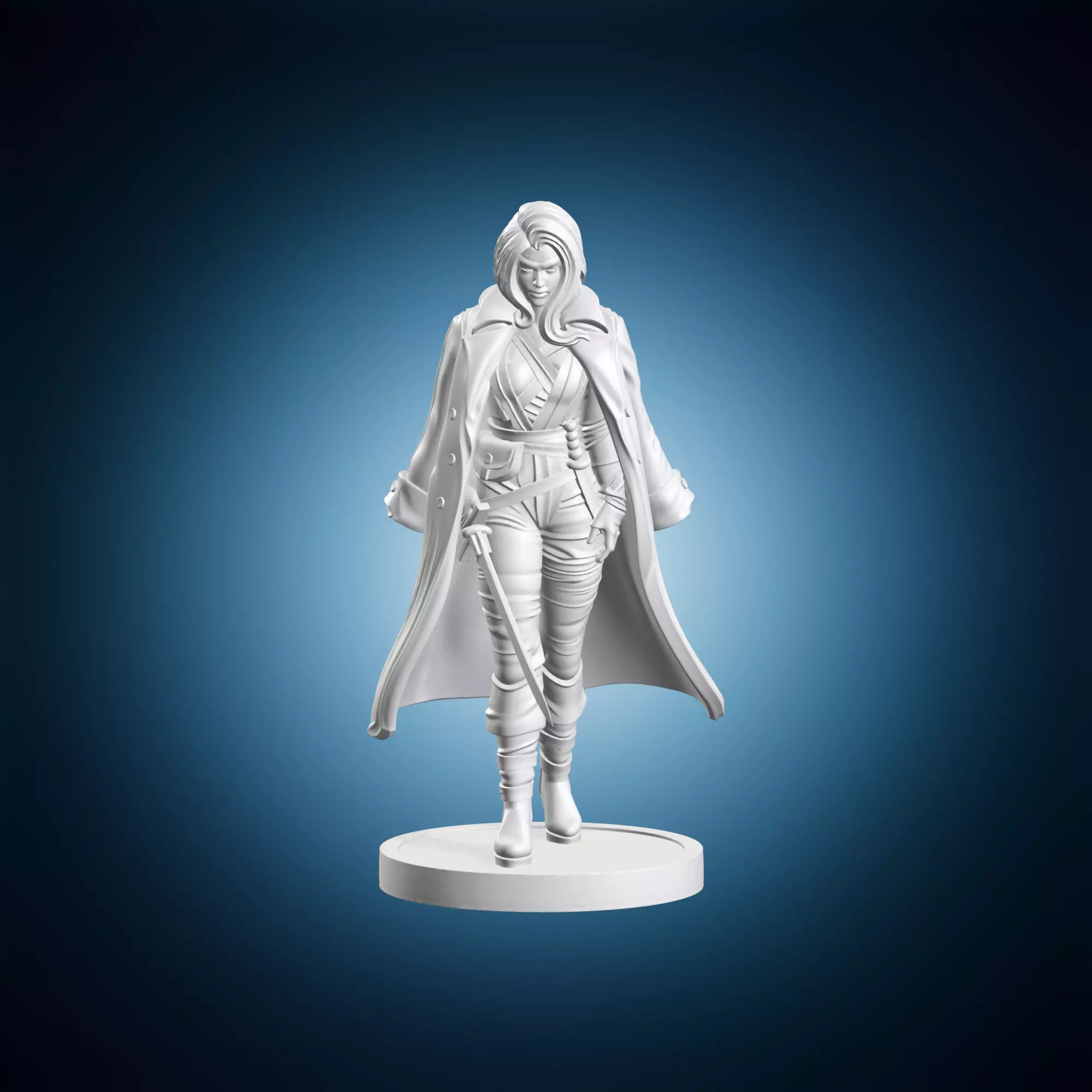 Selene Statue on Base 3D print model