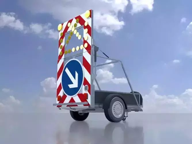 Traffic Sign 616-30 Mobile Barrier Sign Right 3600 x 2200