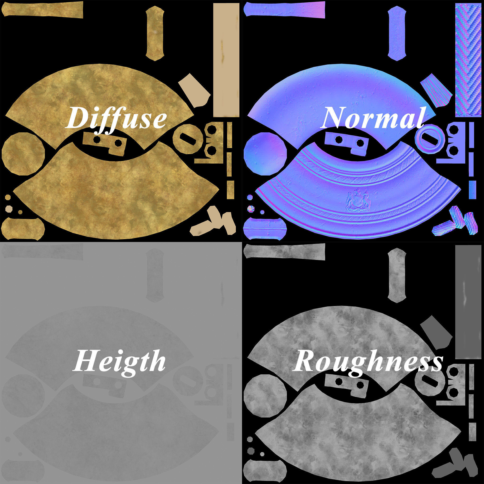 Bell - PBR - Textured Low-poly 3D model_5