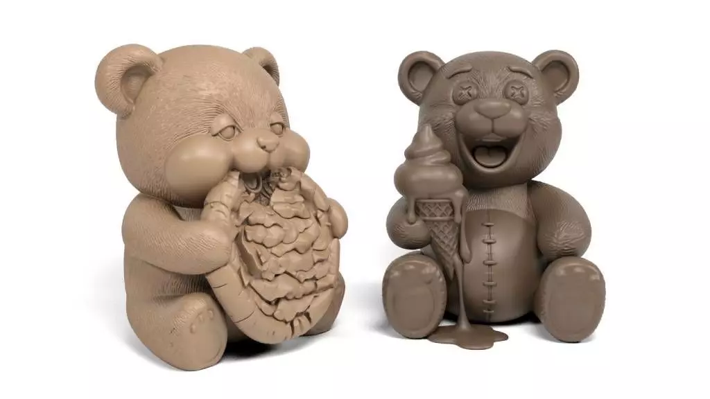 Hungry Bears 3D print model