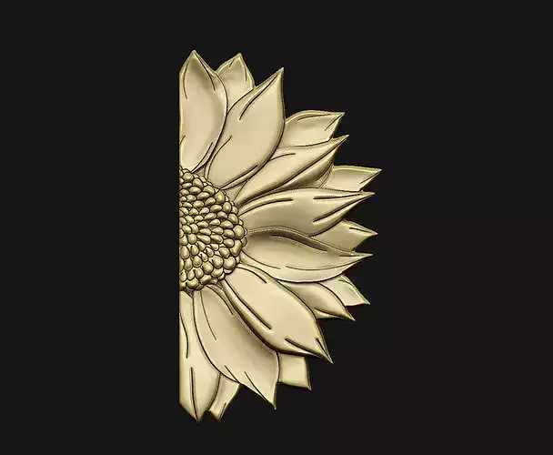 Half-flower Petals Blossom Summer Garden CNC Carving-file