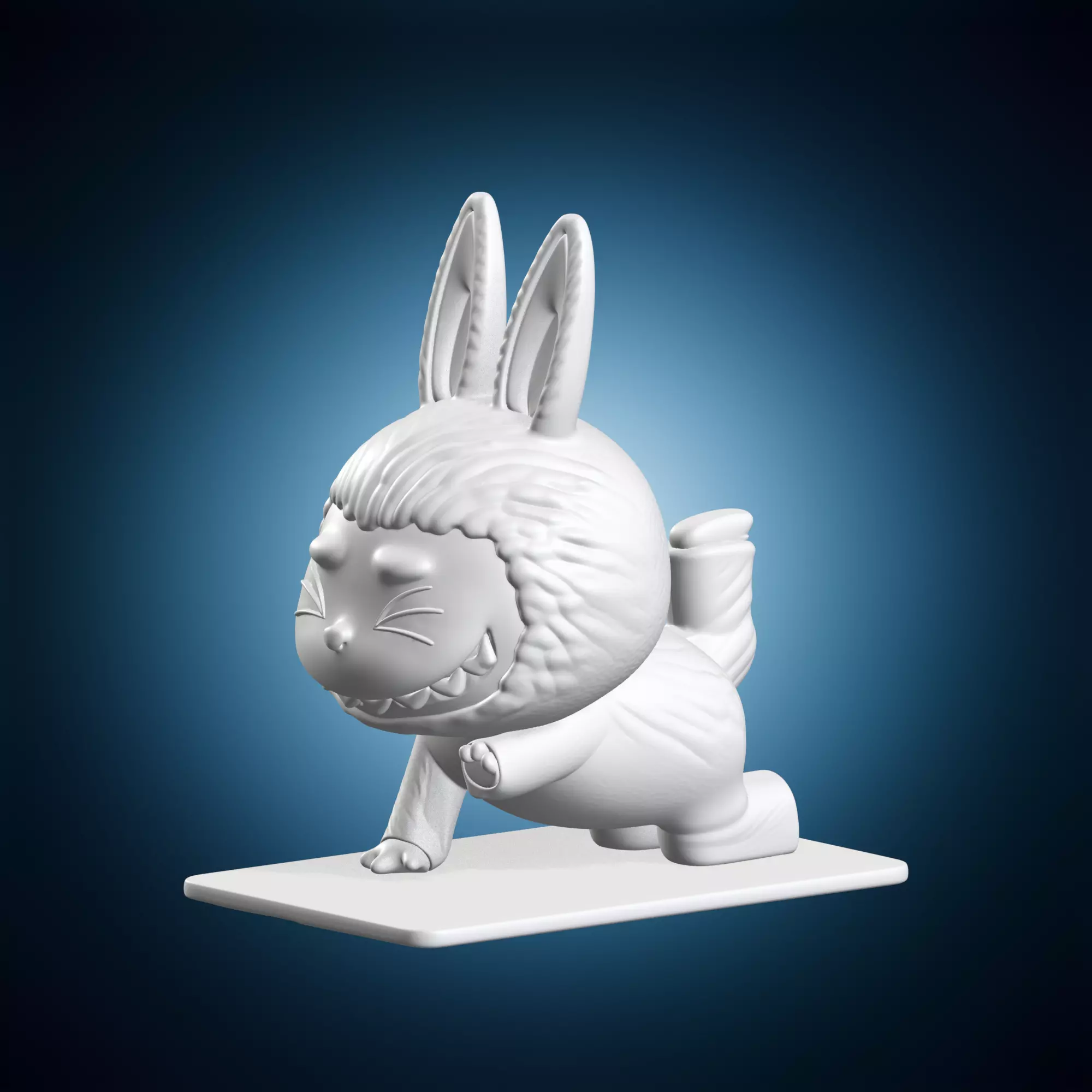 The Monsters Lazy Yoga Labubu Miniature 3D print model