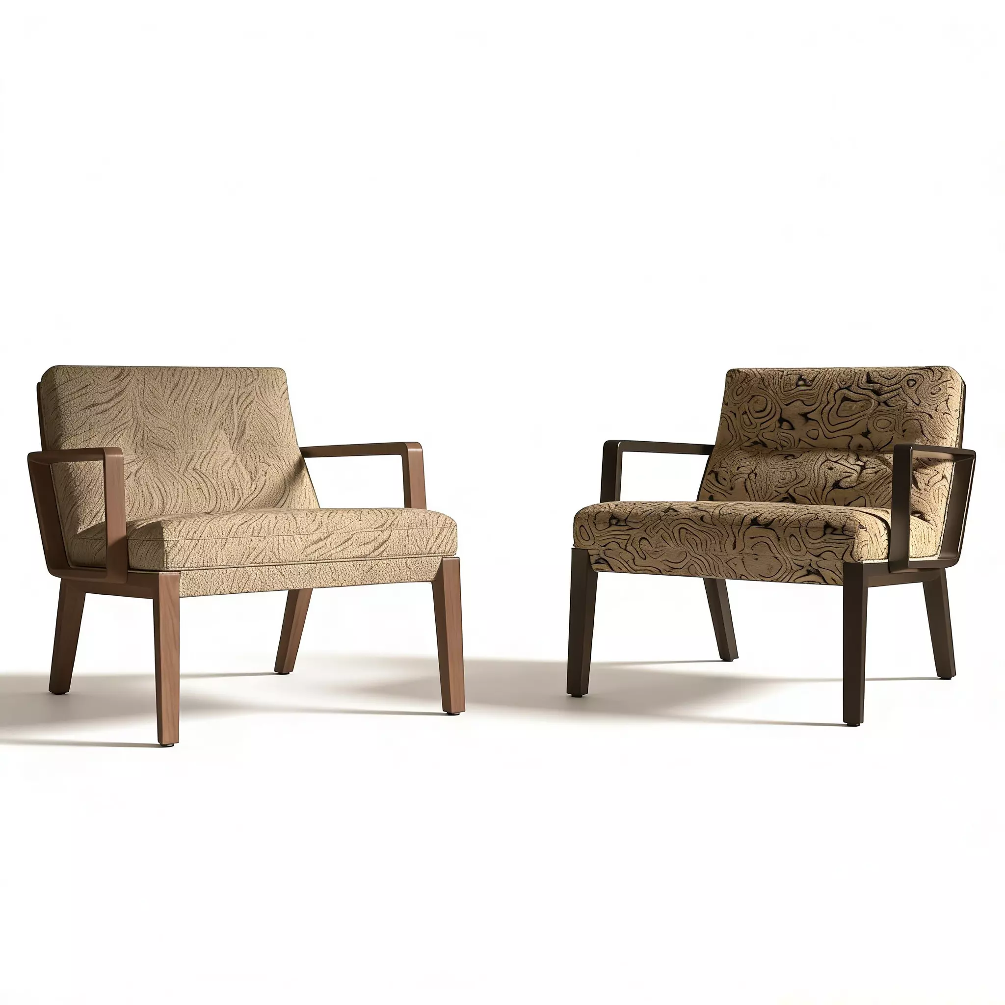 Modern Lounge Chair Upholstered Relax Armchair 3D Model 3D model