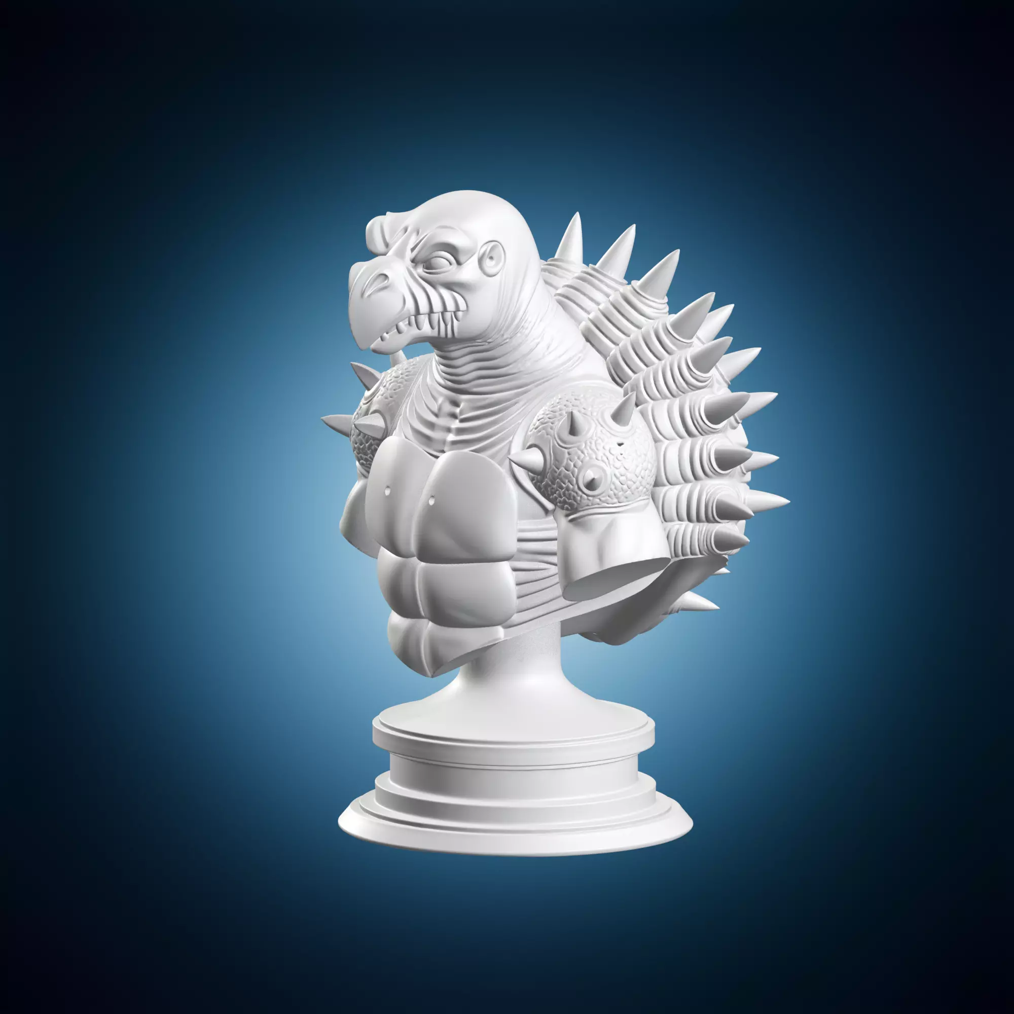 Tokka Bust TMNT II The Secret of the Ooze 3D print model