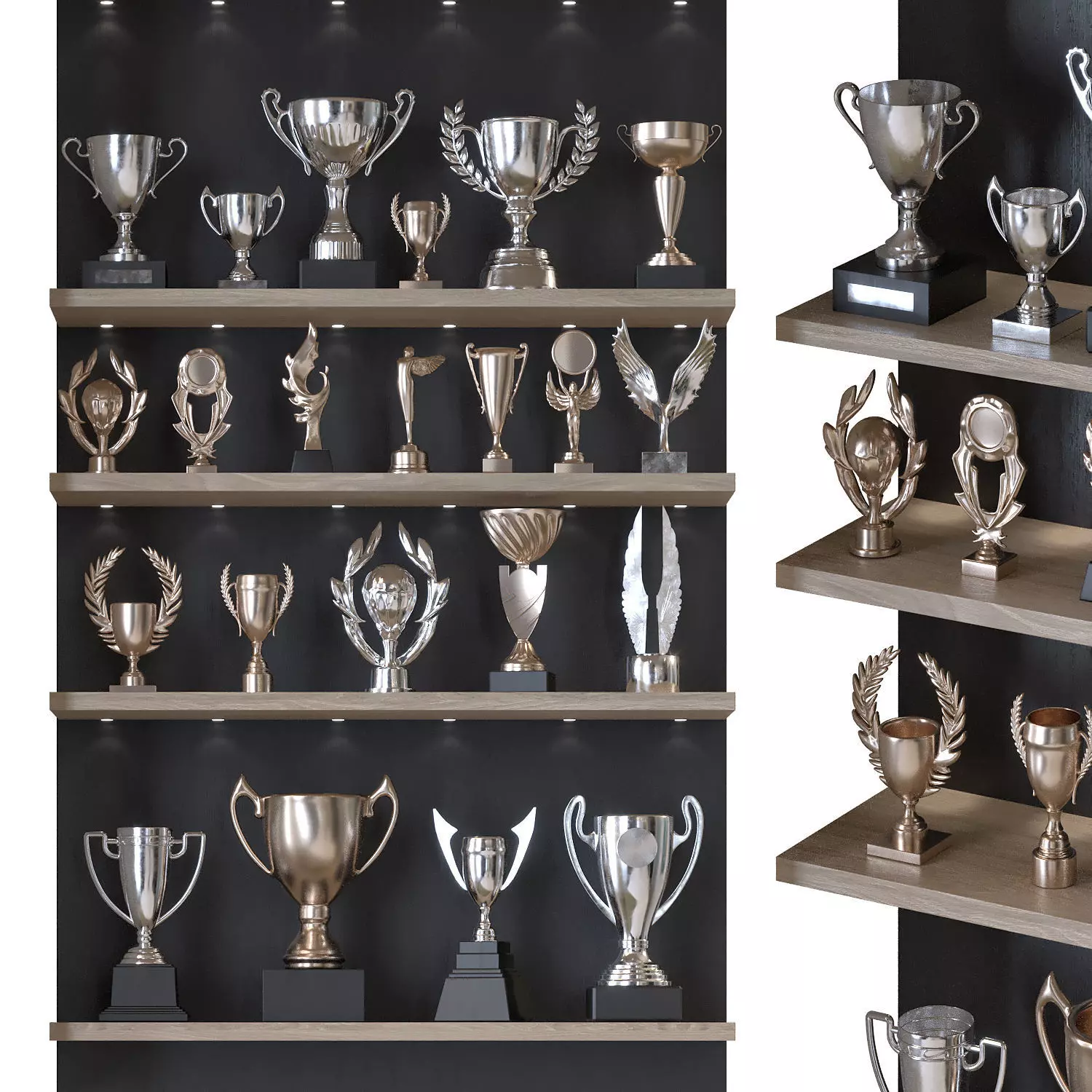 Trophies 3D model