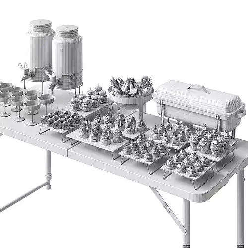 Outdoor food 3D model 3