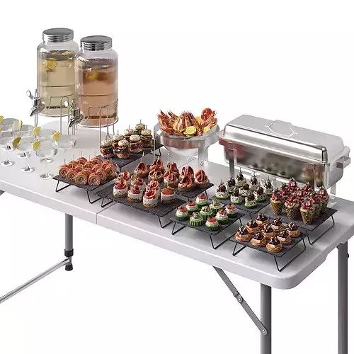 Outdoor food 3D model 2
