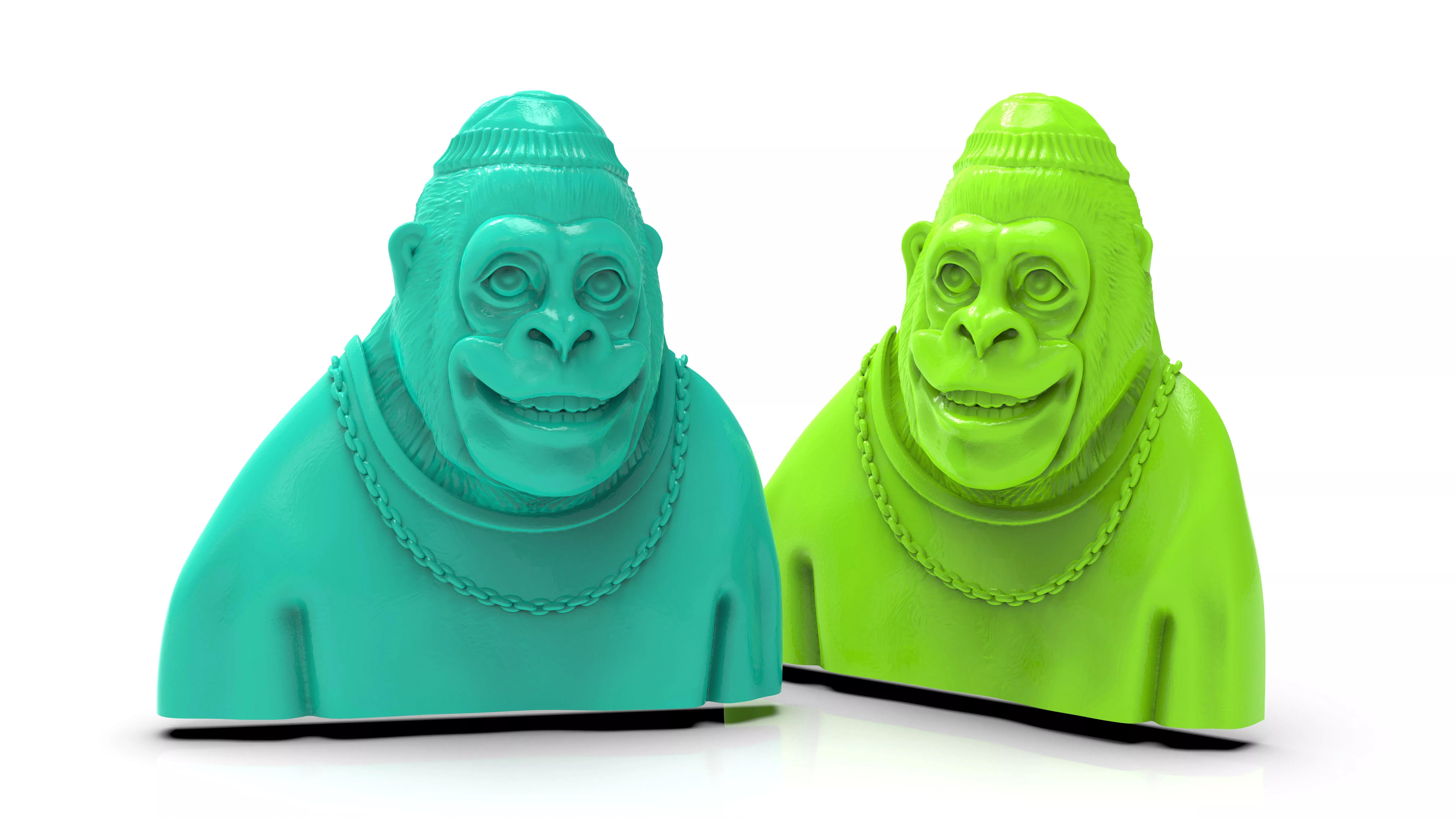 ALPHA KONG GORILLA HEAD PRINT READY 3D MODEL 3D print model