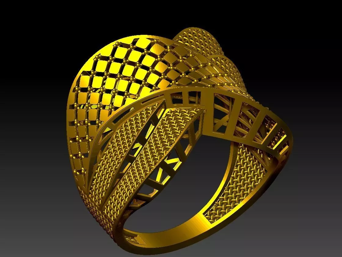 light weight ring STL file ready for print 3D print model 3D print model