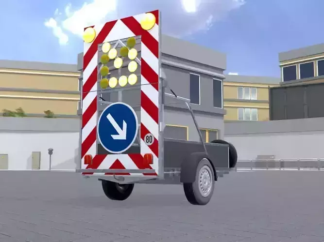 Traffic sign 616-31 Mobile barrier sign right 2500x1700