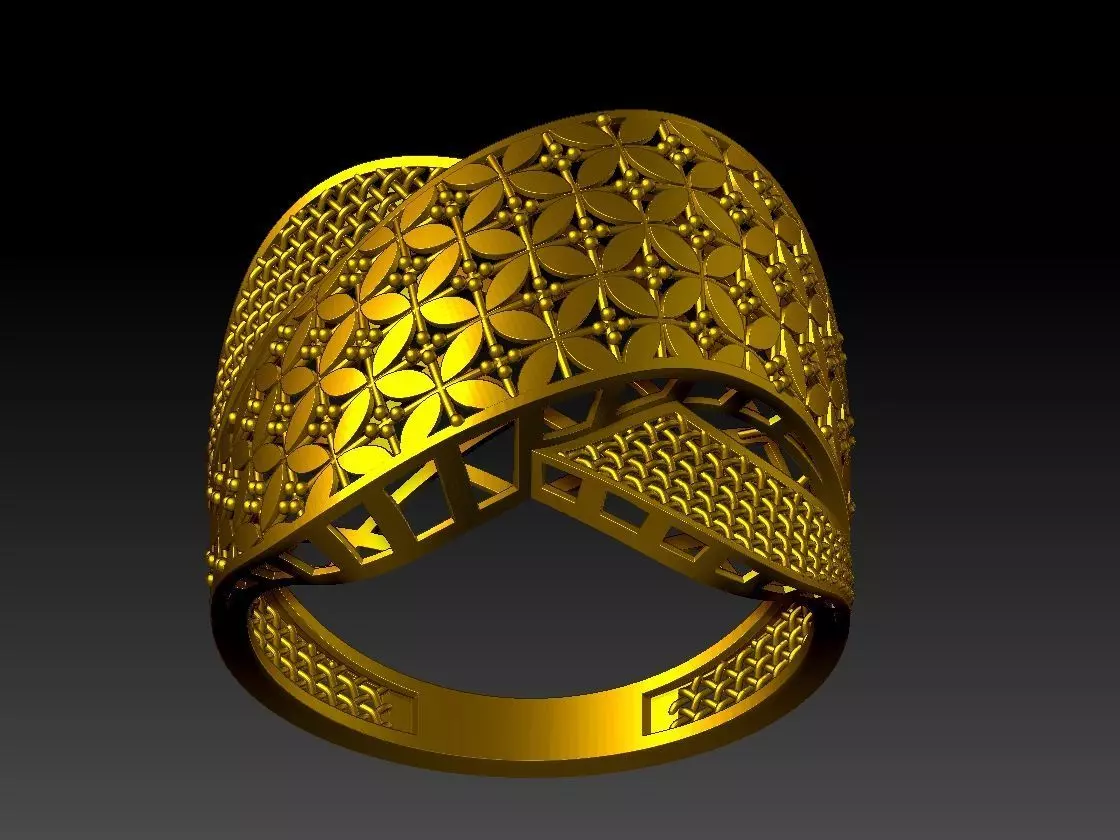 light weight ring STL file ready for print 3D print model 3D print model