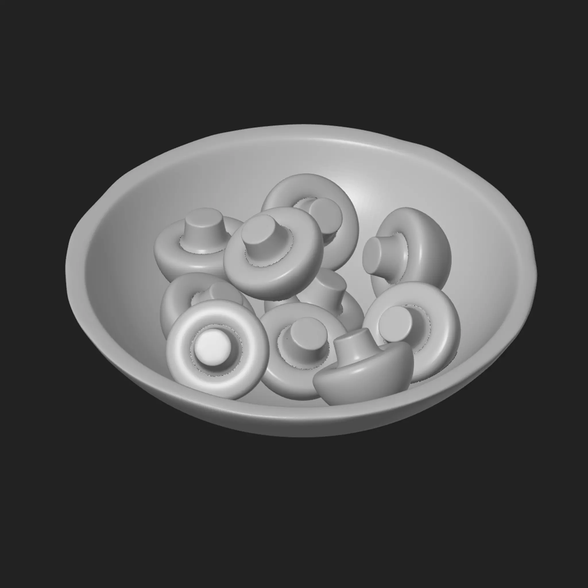 Mushroom Bowl 3D print model