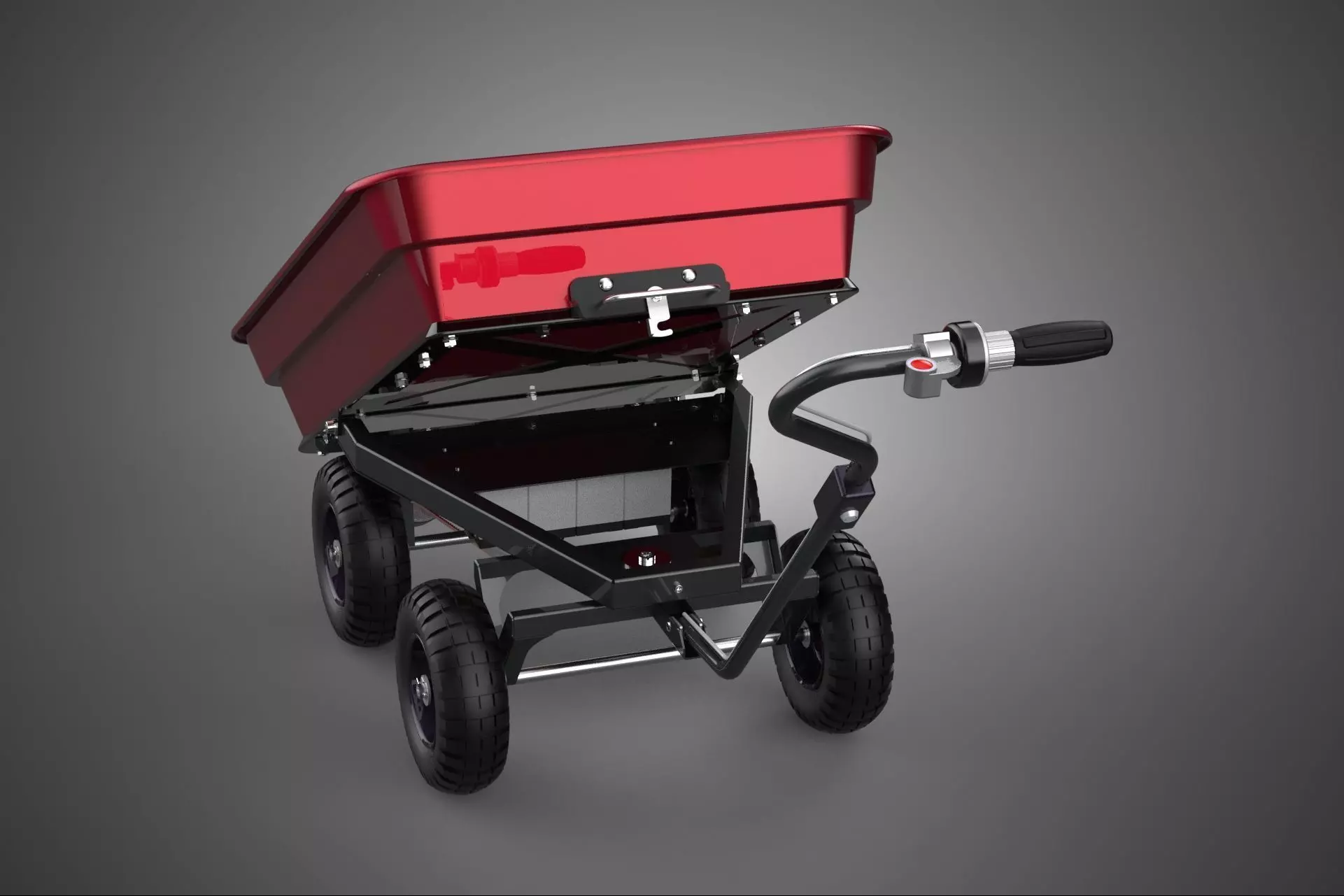 TIPPING ELECTRIC CART GARBAGE RUBBISH TRASH WASTE BIN COLLECTION 3D model