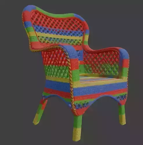 Colorful Woven Plastic Armchair