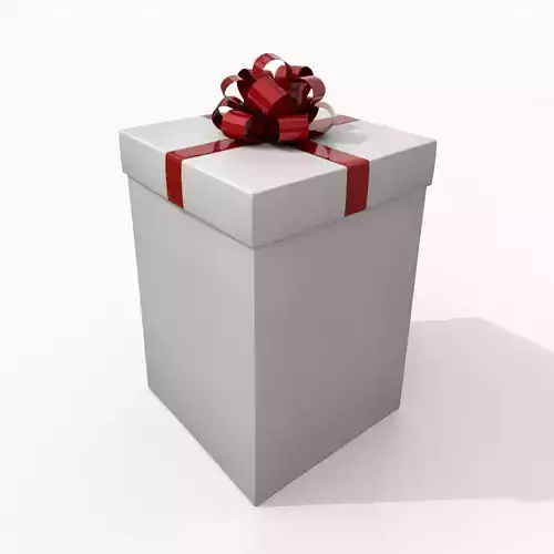 Gift Box - Tall Round with Fixed Ribbon Rosette