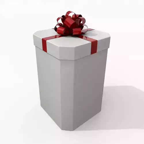 Gift Box - Tall Beveled Edge with Fixed Ribbon Rosette