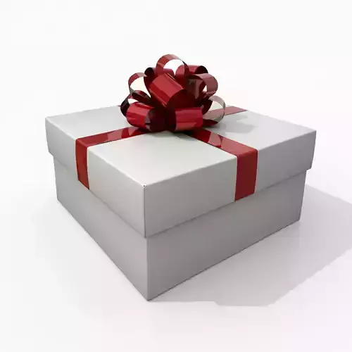 Gift Box - Low Regular with Fixed Ribbon Rosette