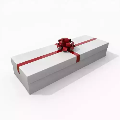 Gift Box - Long Rectangular with Fixed Ribbon Rosette