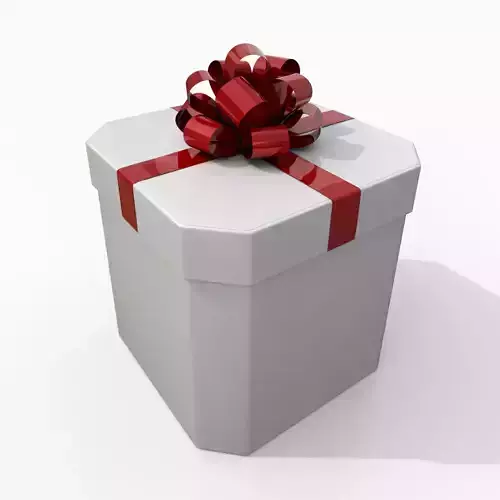 Gift Box - Beveled Edge with Fixed Ribbon Rosette