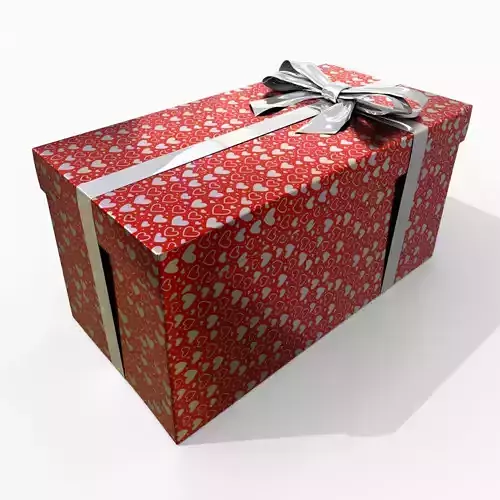 Gift Box - Rectangular with Glossy Tied Ribbon Bow