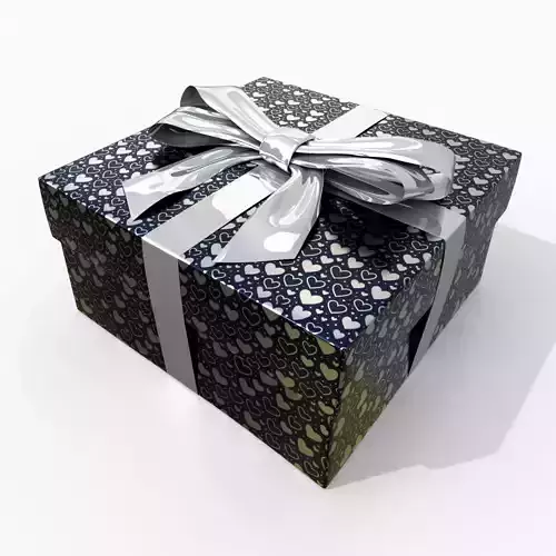 Gift Box - Low Regular with Glossy Tied Ribbon Bow