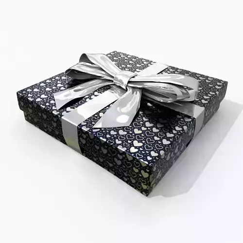 Gift Box - Flat Regular with Glossy Tied Ribbon Bow
