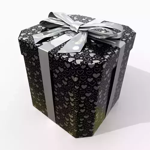 Gift Box - Beveled Edge with Glossy Tied Ribbon Bow