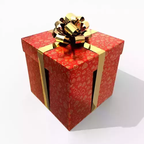 Gift Box - Regular with Glossy Tied Ribbon Rosette