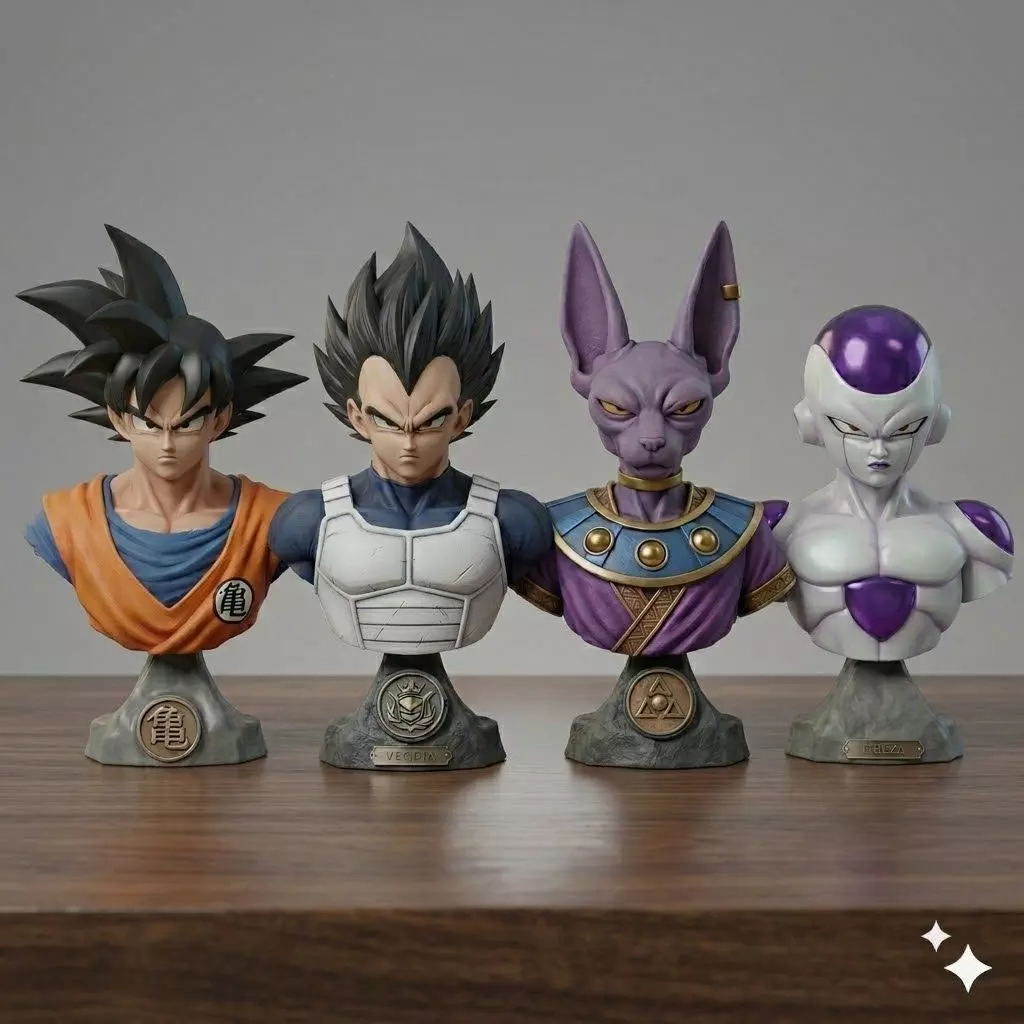 Dragon Ball Bust Collection Pack of 4 STL Files 3D print model