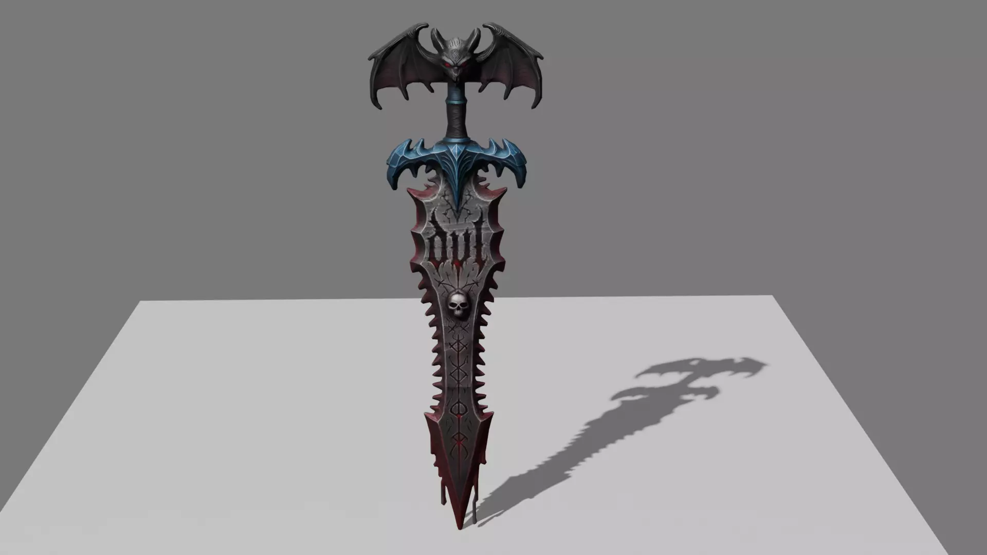 DVL 3D Studio Dark Distorted Fantasy Sword Low Poly Game Ready Low-poly 3D model