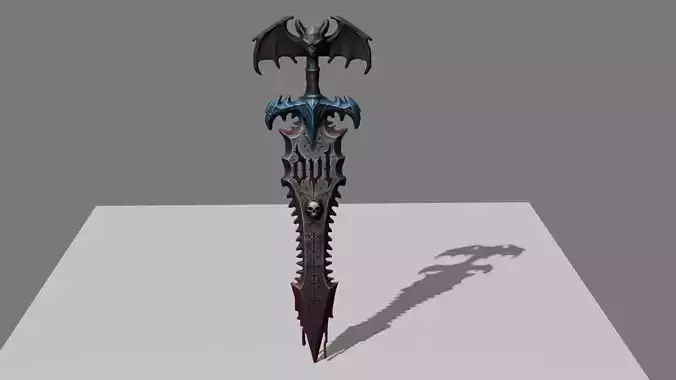 DVL 3D Studio  Dark Distorted Fantasy Sword Low Poly Game Ready