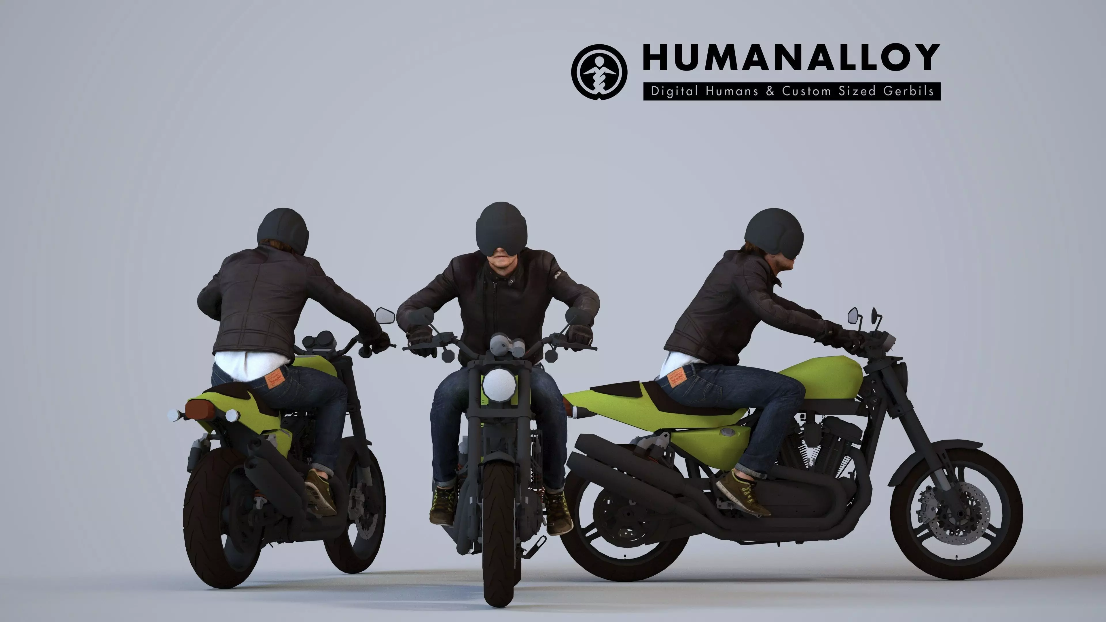 00027Max009 - Adult Caucasian man cycling outdoors in casual 3D model