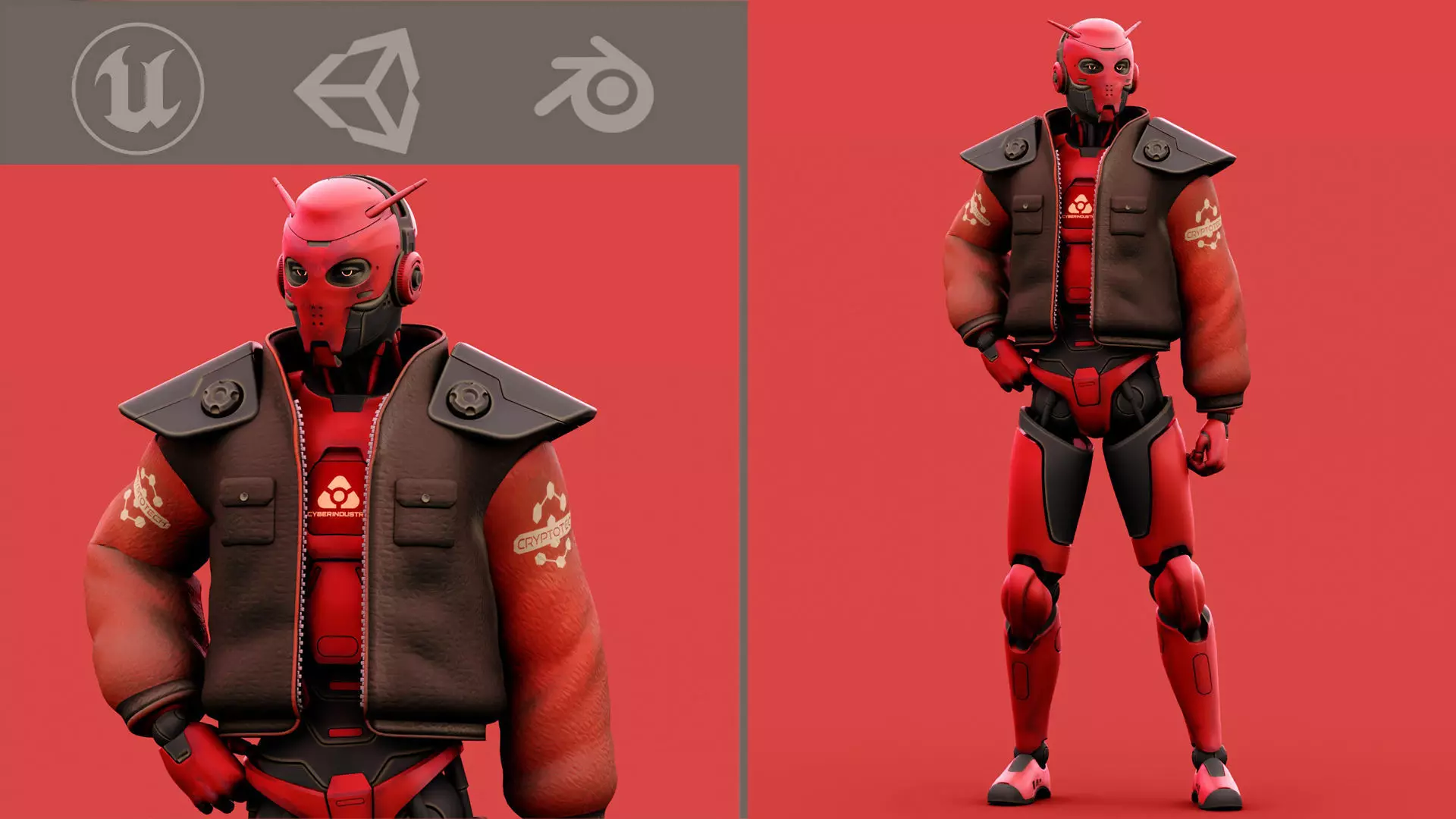 CYBORGTOPIA B-30 Rigged for Unreal Engine - Unity - MIXAMO 3D model