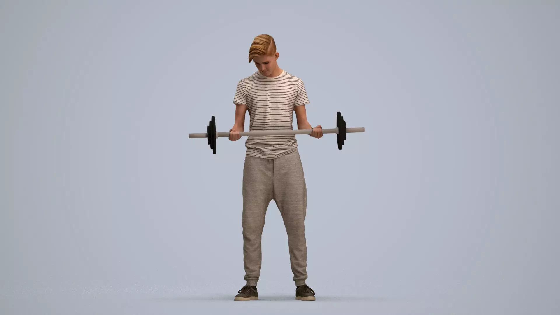 00085Ewoud005 - Adult Caucasian man exercising in athletic wear 3D model