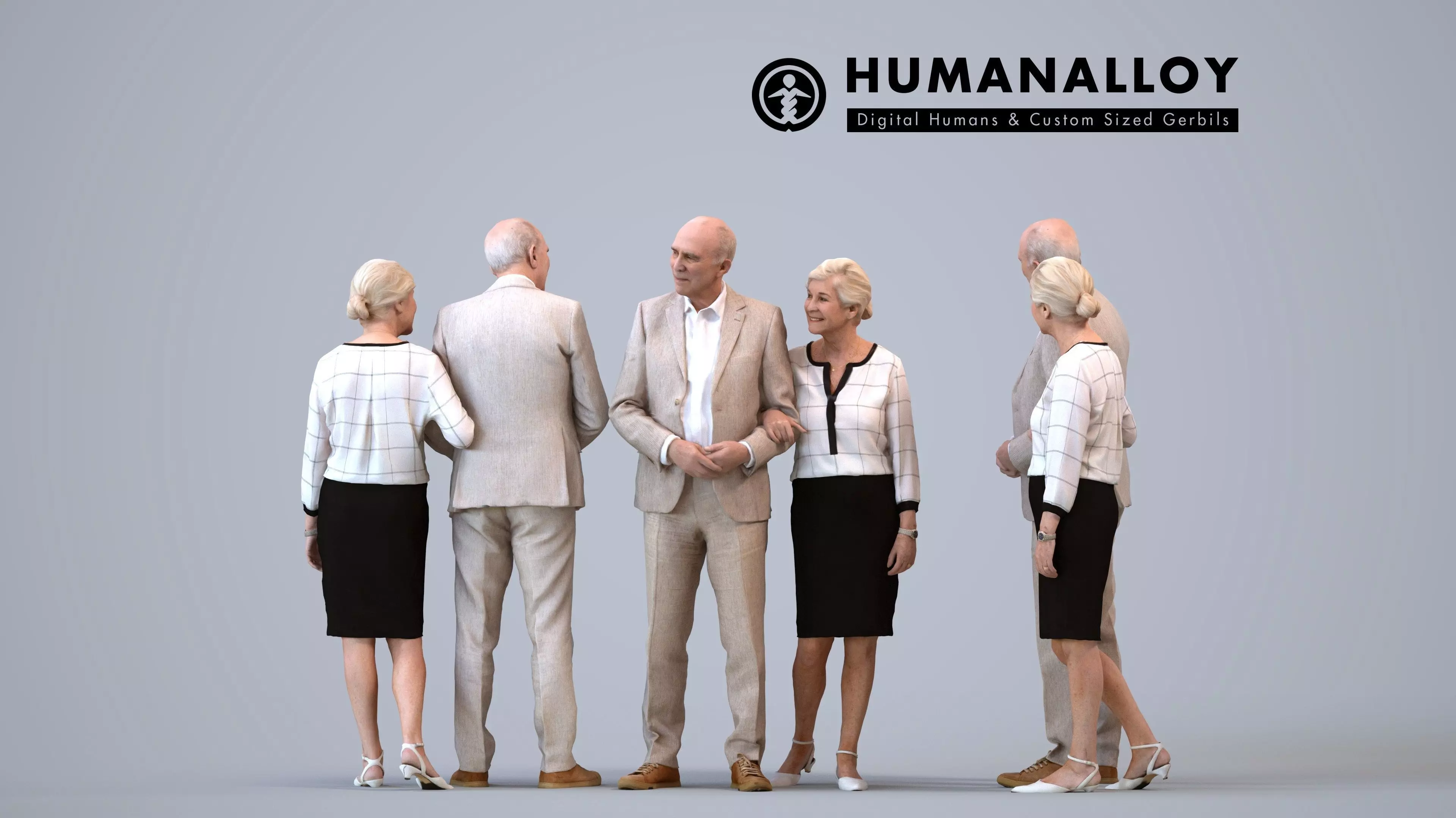 00139NoraPascal001 - Senior Caucasian professionals bonding in 3D model