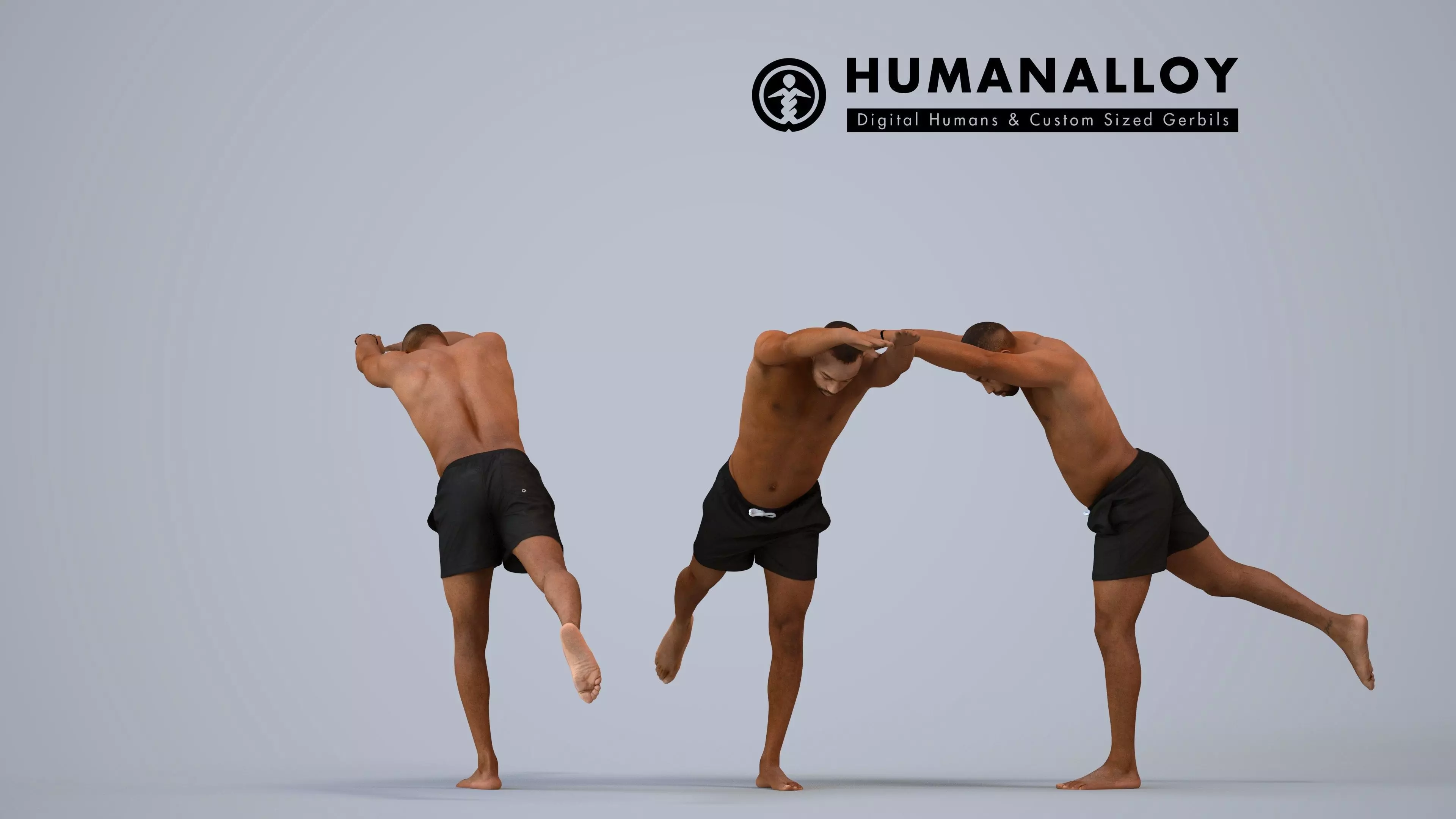 00180Terrell008 - Adult Black male exercising in contemporary 3D model