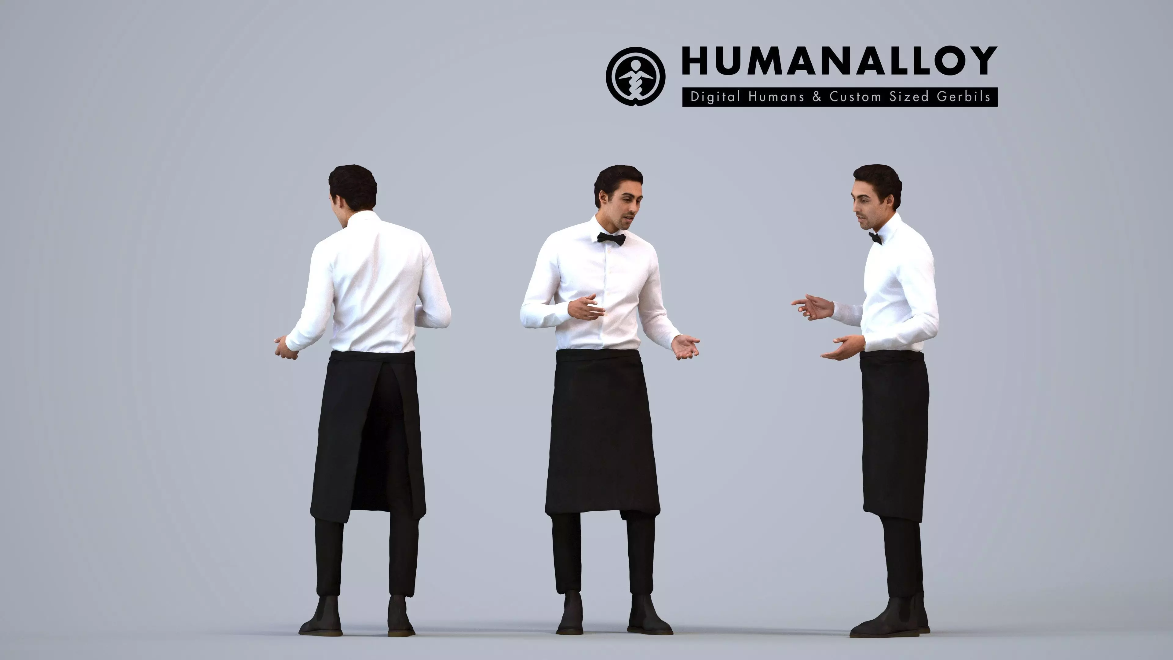 00223Paul004 - Adult Middle Eastern man talking in hospitality 3D model