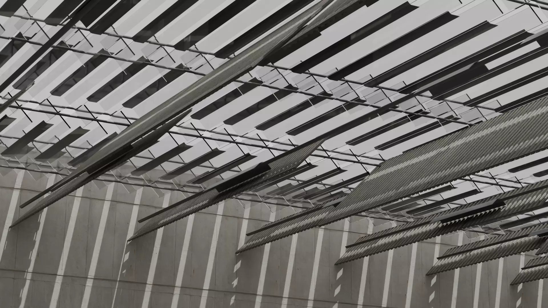 Brutalist Theatre Building 19 Low-poly 3D model